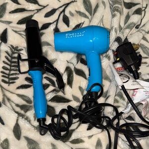 FHI Heat Blue Hair Dryer and Curling Iron Set